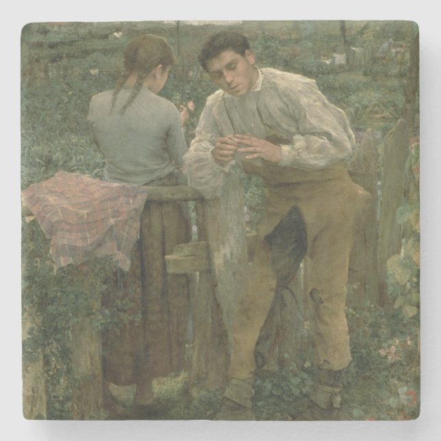 Rural Love, 1882 Stone Coaster (Front)