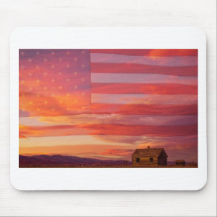 Rural Patriotic America Mouse Pad