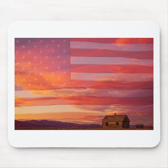 Rural Patriotic America Mouse Pad (Front)