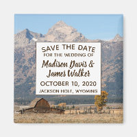 Rural Ranch Wedding Save the Date Magnet