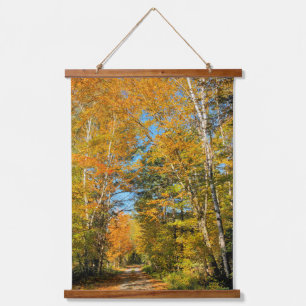 Rural Road Autumn Colours New Hampshire Hanging Tapestry
