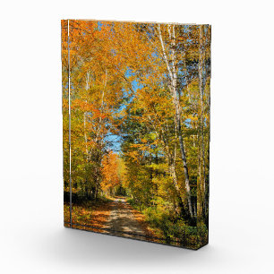 Rural Road Autumn Colours New Hampshire Photo Block