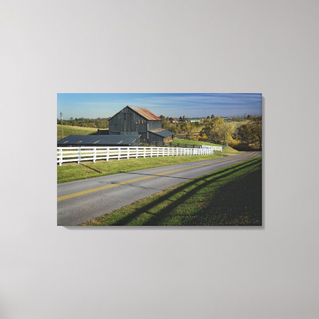 Rural road through Bluegrass region of 2 Canvas Print (Front)
