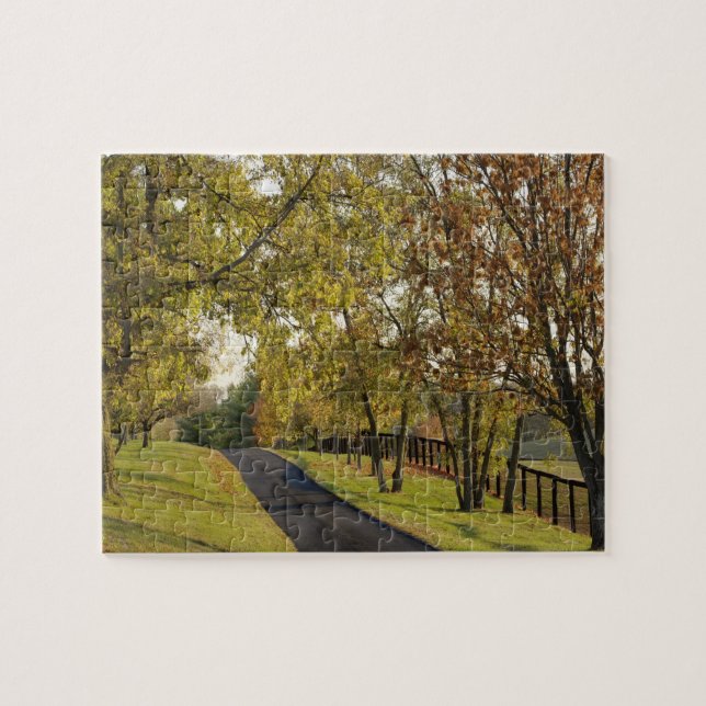 Rural road through Bluegrass region of Kentucky 2 Jigsaw Puzzle (Horizontal)