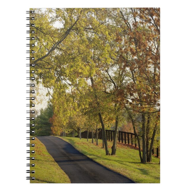 Rural road through Bluegrass region of Kentucky 2 Notebook (Front)