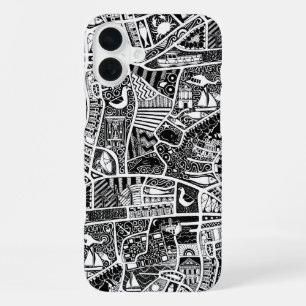 rural seaside living black iPhone 16 plus case