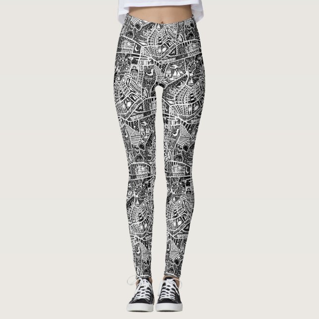 rural seaside living black leggings (Front)