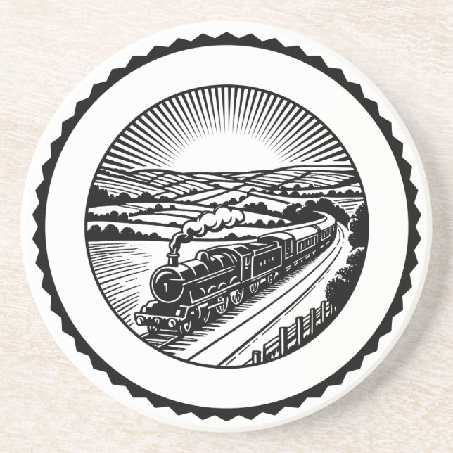 Rural Steam Train Coaster (Front)