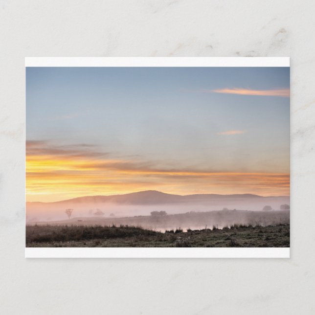 Rural sunrise scene postcard (Front)
