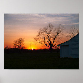 Rural Sunset  Poster