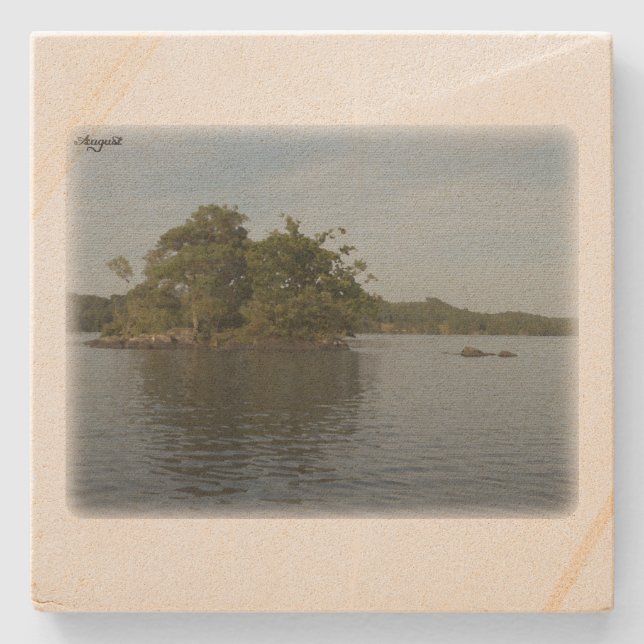 Rural Sweden August Stone Coaster (Front)