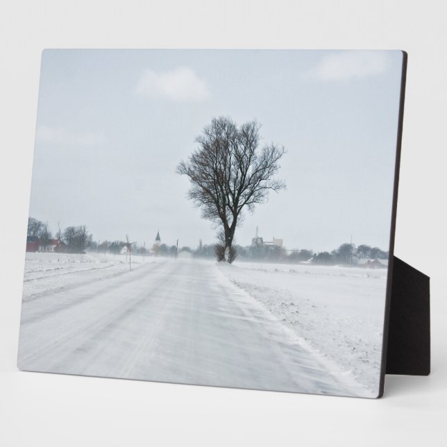 Rural winter road plaque (Side)