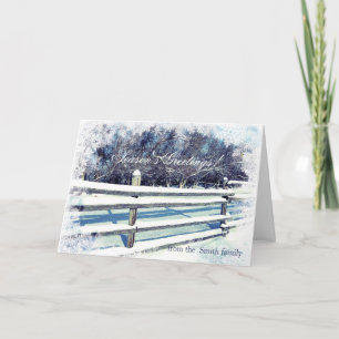 Rural Winter Scene Season's Greetings Card