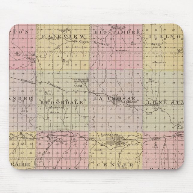 Rush County, Kansas Mouse Pad (Front)