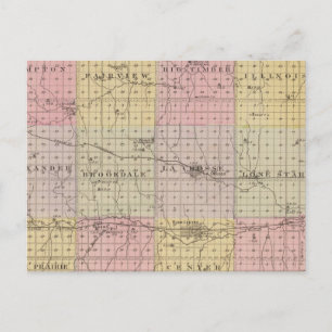 Rush County, Kansas Postcard