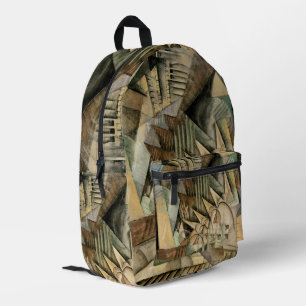 Rush Hour, New York by Max Weber, Vintage Cubism Printed Backpack