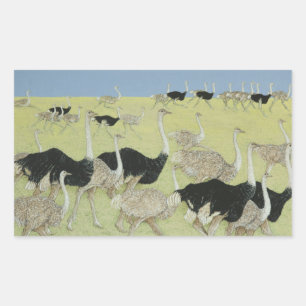 Rush hour rectangular sticker