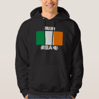 Rush, Ireland with Irish flag