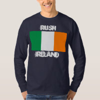 Rush, Ireland with Irish flag