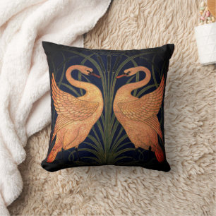 Rush Iris Crane Black Gold Cushion