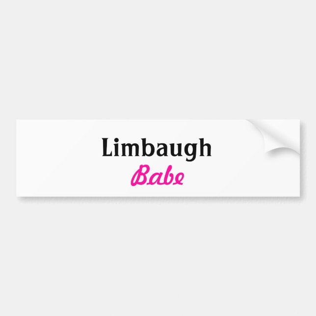 Rush Limbaugh Babe Bumper Sticker (Front)