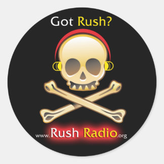 Rush Radio Round Sticker