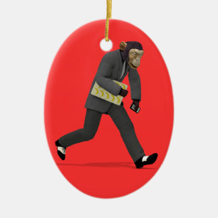Rush To Monkey Business Ceramic Tree Decoration