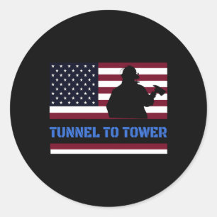 Rush Tunnel To Tower Firefighter Classic Round Sticker