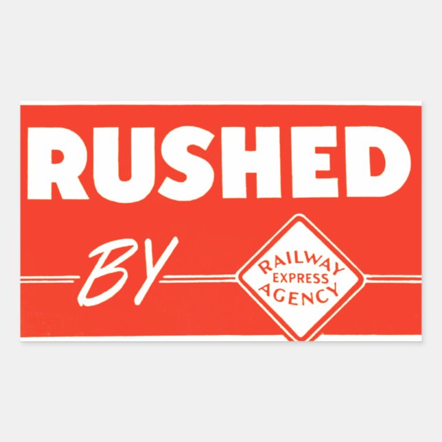 Rushed By Railway Express Stickers (Front)