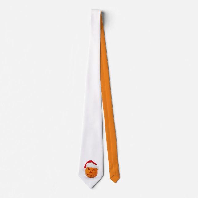 Rushing the Holiday (Santa Pumpkin} Tie (Front)