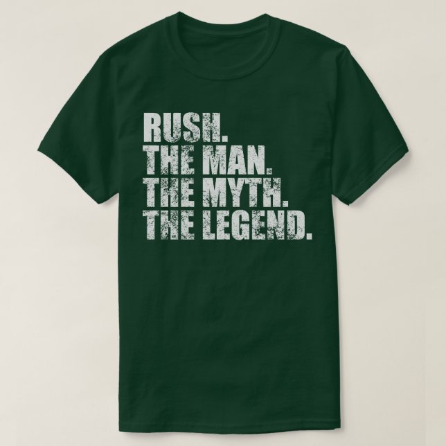 RushRush Family name Rush last Name Rush Surname R T-Shirt (Design Front)