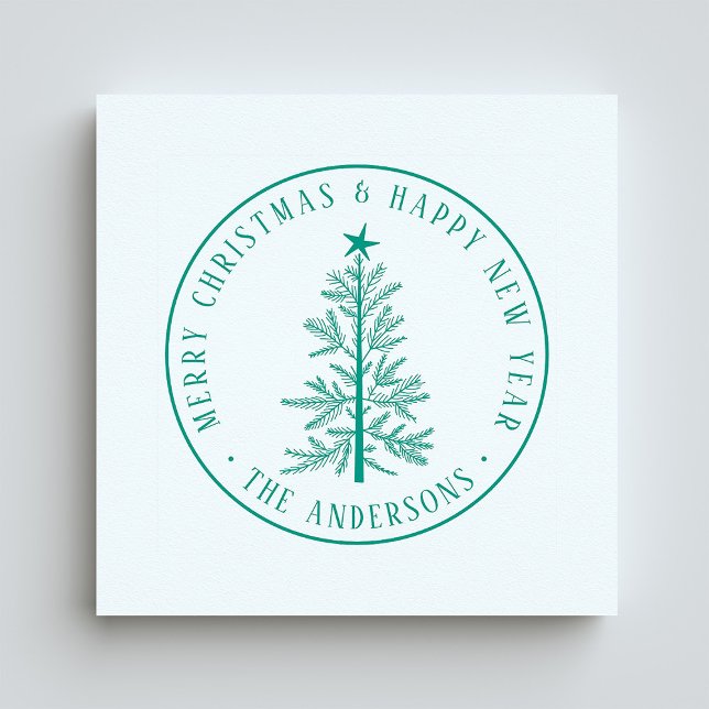 Rusitc Winter Merry Christmas & Happy New Year  Rubber Stamp (Creator Uploaded)