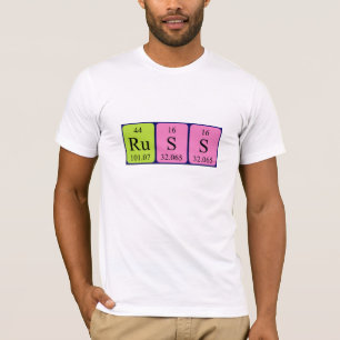 Russ periodic table name shirt