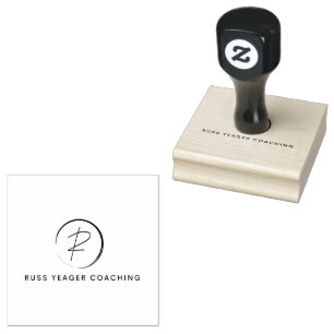 Russ Yeager Coaching Signature Logo Rubber Stamp