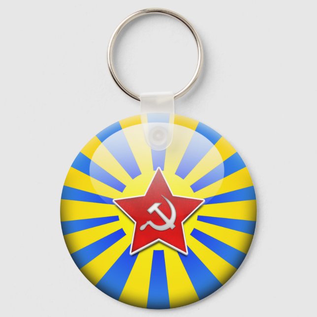 Russain Flag Air Force Key Ring (Front)