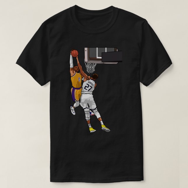 Russel Westbrook Dunk Over Gobert Classic T Shirt (Design Front)
