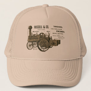 Russell and Company Steam Traction Engine Farm Trucker Hat