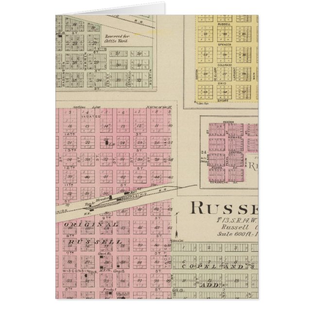 Russell, Bunker Hill, Leeson, Reeder, Kansas (Front)