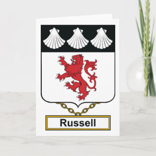 Russell Family Crest Card