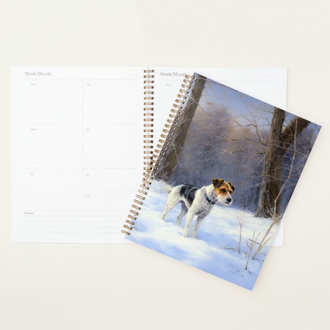 Russell Terrier Let It Snow Christmas Planner (Display)