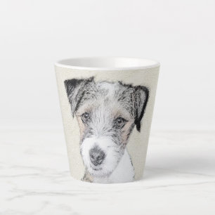 Russell Terrier Rough Painting - Original Dog Art Latte Mug