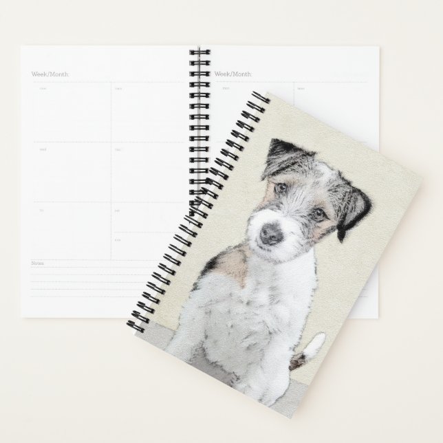 Russell Terrier Rough Painting - Original Dog Art Planner (Display)
