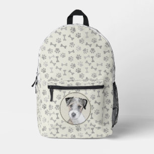 Russell Terrier Rough Painting - Original Dog Art Printed Backpack