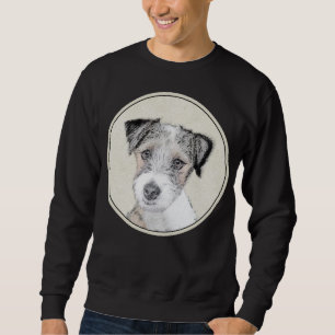 Russell Terrier Rough Painting - Original Dog Art Sweatshirt