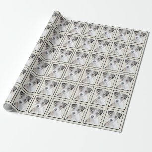 Russell Terrier Rough Painting - Original Dog Art Wrapping Paper