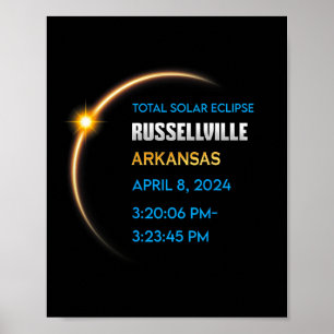 Russellville Arkansas Total Solar Eclipse 2024 Poster
