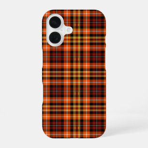 Russet Brown, Orange and Yellow Plaid iPhone 16 Case