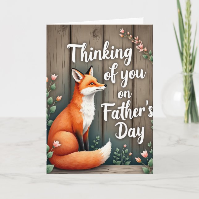 Russet Fox Fathers Day Card (Front)