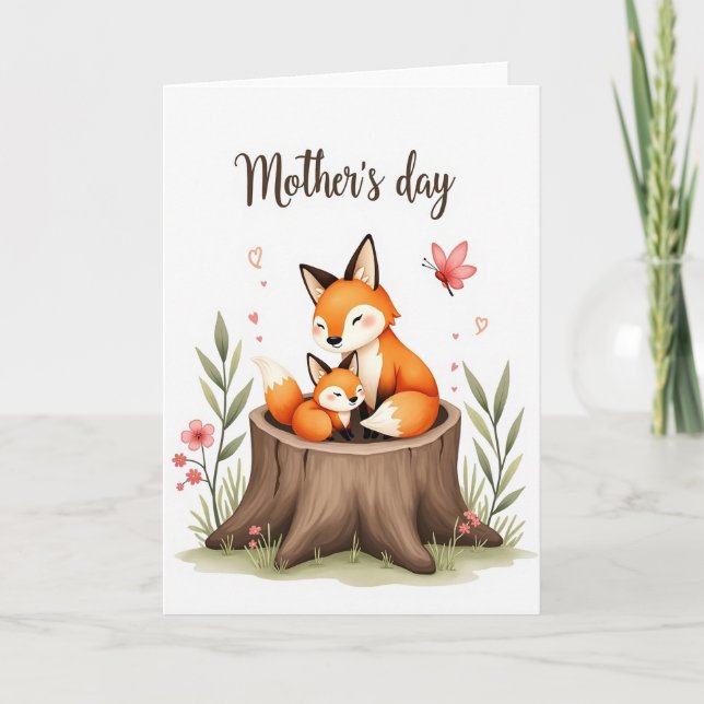 Russet Woodland Creature Mother Card (Front)
