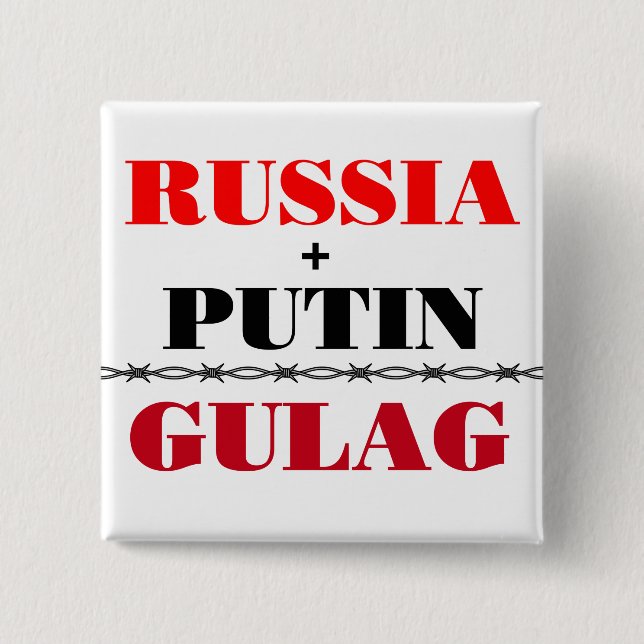Russia and Putin 15 Cm Square Badge (Front)